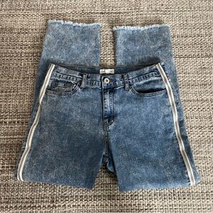 Dance & Marvel Anthropologie denim jeans large hippie BoHo casual stretch zipper